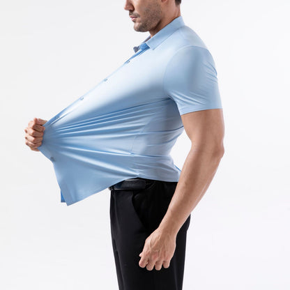 Camisa de vestir manga corta - Elástica y Ajustada